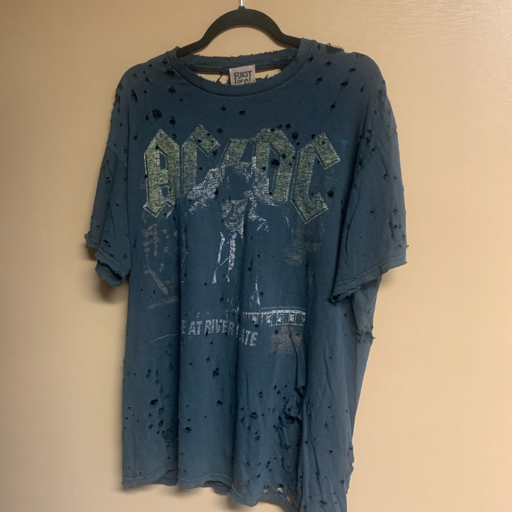 Vintage AC/DC distressed band t